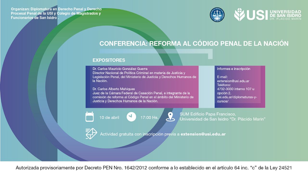 Conferencia: Reforma al codigo penal de la nacion